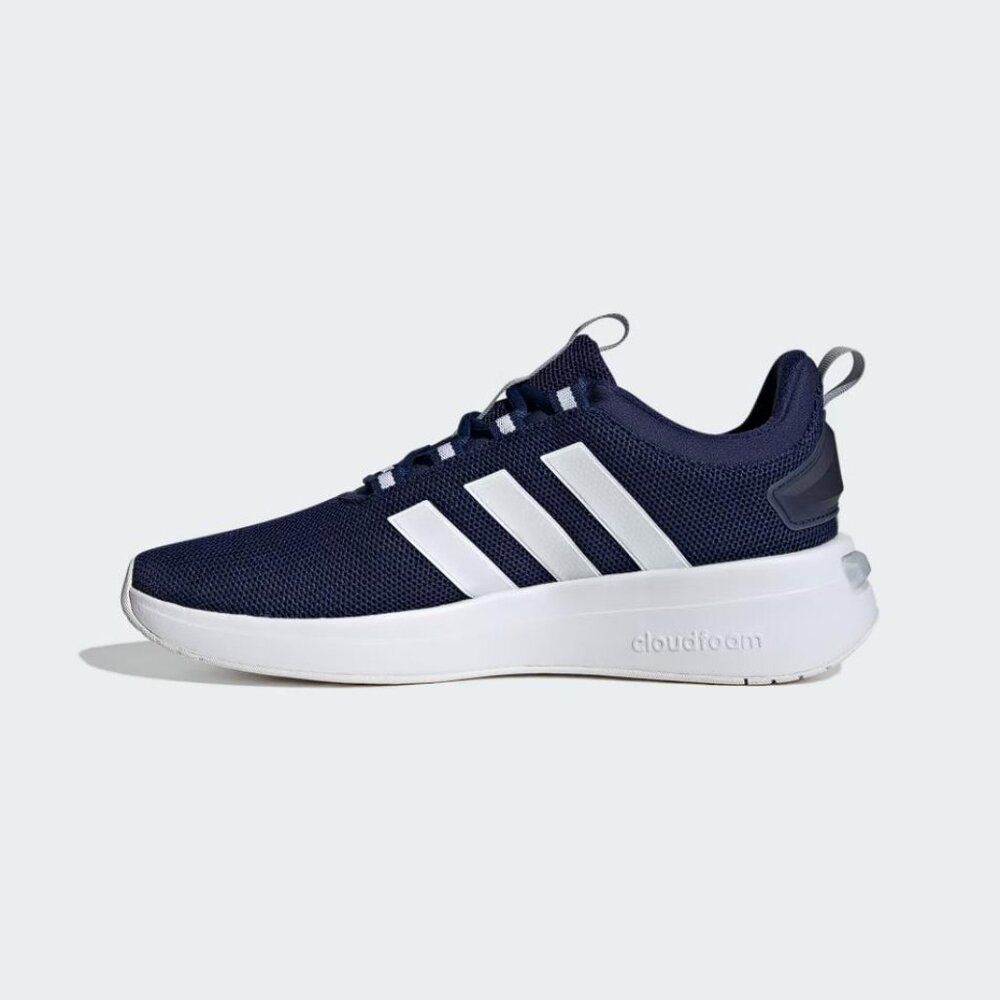 ADIDAS Men's Racer TR23 Shoes Size 8.5 In Dark Blue/Cloud White/Halo Silver